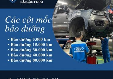 Các cột mốc gợi ý bảo dưỡng x Sài Gòn Ford