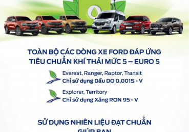 Chiếc xe Ford Thế hệ Mới là mẫu xe đáp ứng tiêu chuẩn khí thải Euro 5, với mức khí thải an toàn và bảo vệ môi trường.