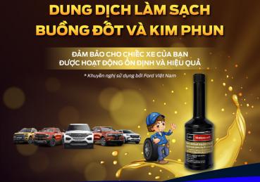 Dung dịch vệ sinh buồng đốt và kim phun Ford Motorcraft cho các dòng xe Ford.